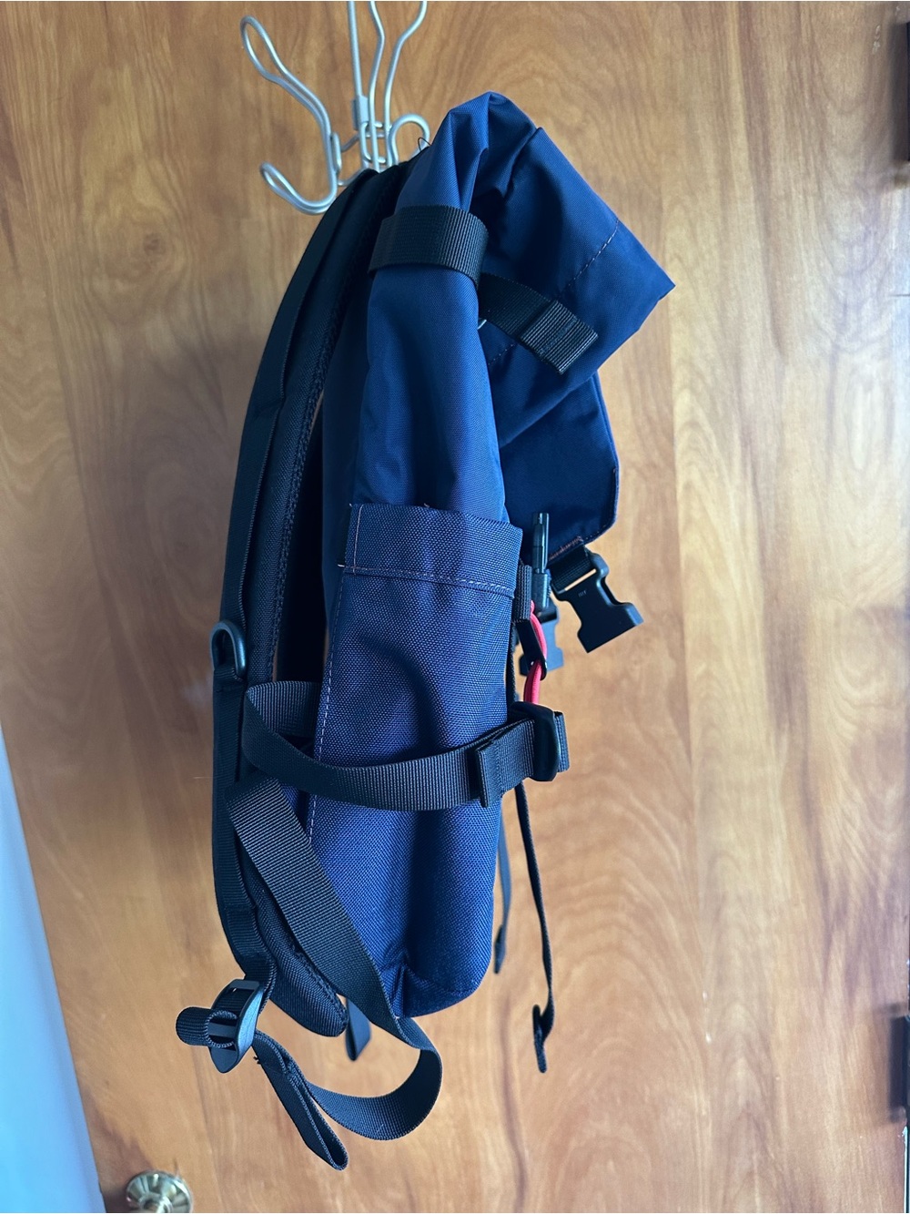 Topo Designs Navy Roll-Top Backpack with Subaru Logo - Picture 4 of 7
